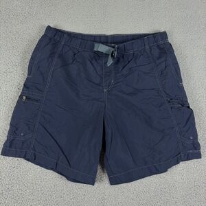 Columbia Shorts Mens Large Silver Ridge Cargo 8" Omni Shade Lined Belted Hiking